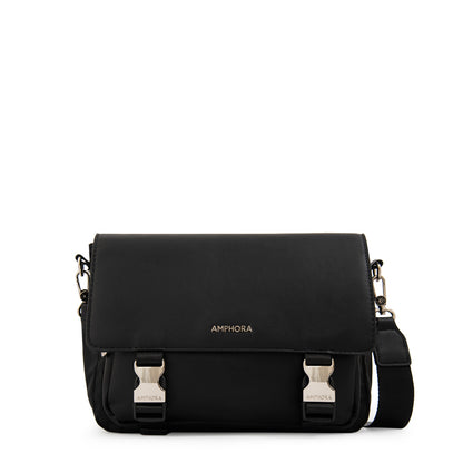 Cartera Bandolera con tapa lois mediana negro