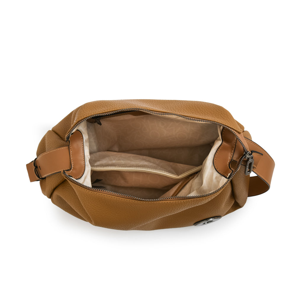 Cartera corte recto marisa grande camel