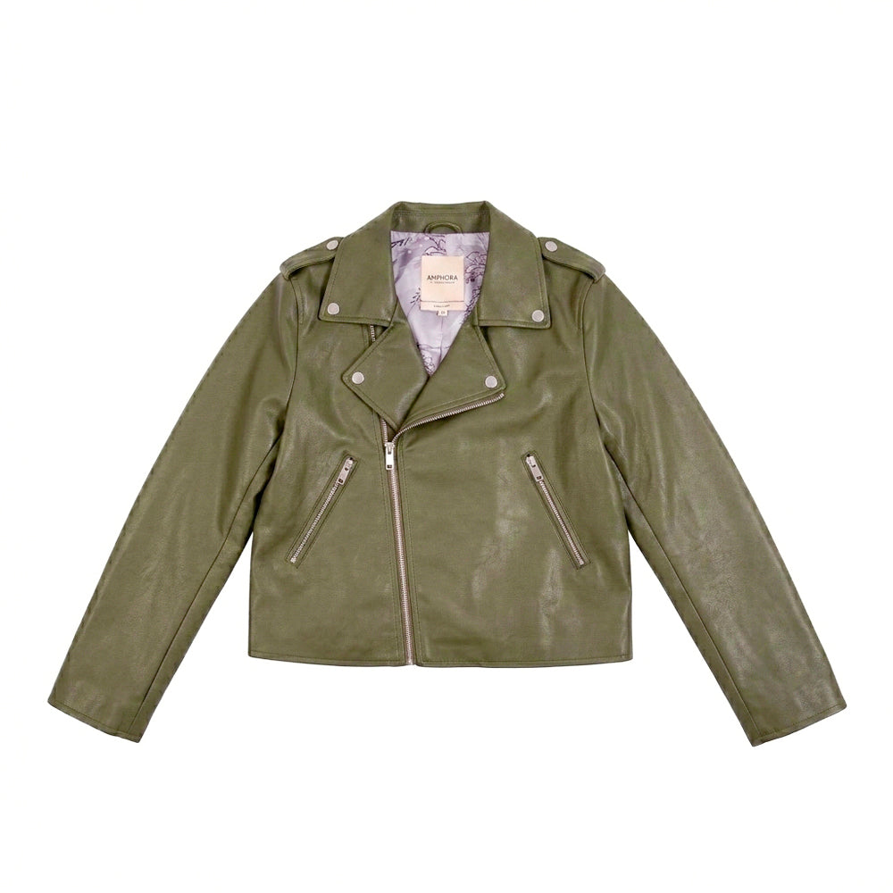Biker jacket nancy verde oliva