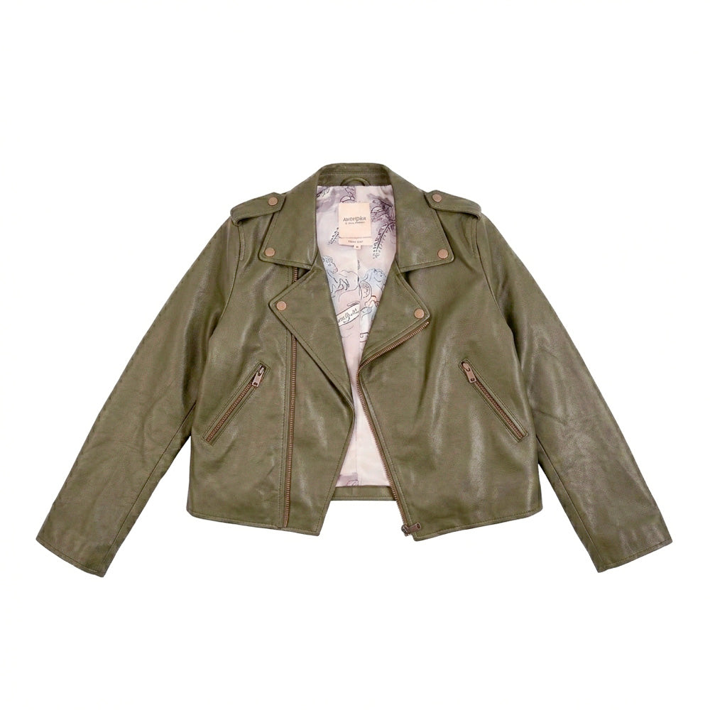 Biker jacket nancy verde oliva
