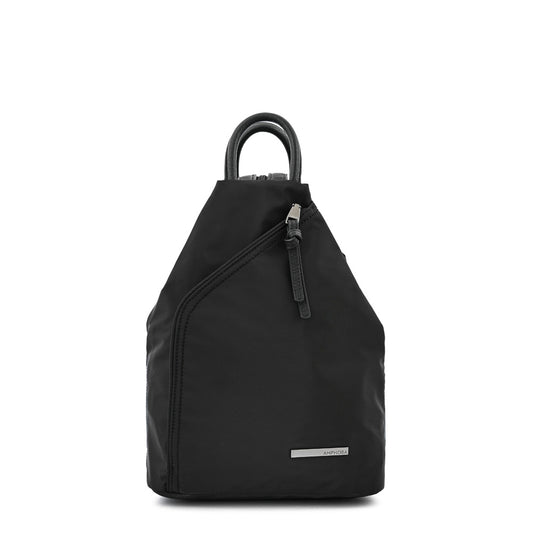 Mochila mediana yomy negro texturizado