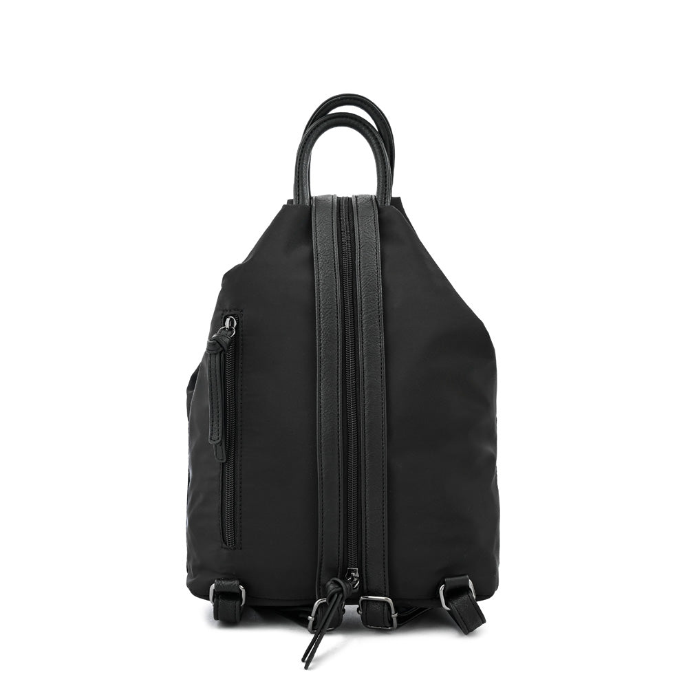 Mochila mediana yomy negro texturizado