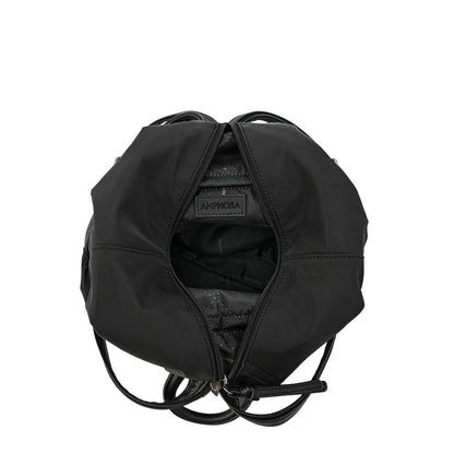 Mochila mediana yomy negro texturizado