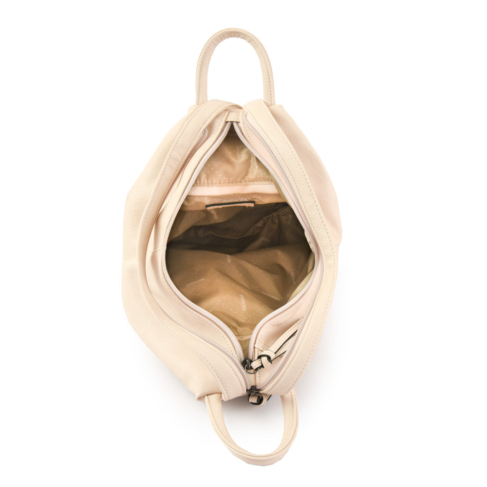 Mochila yomy mediana blanco crudo