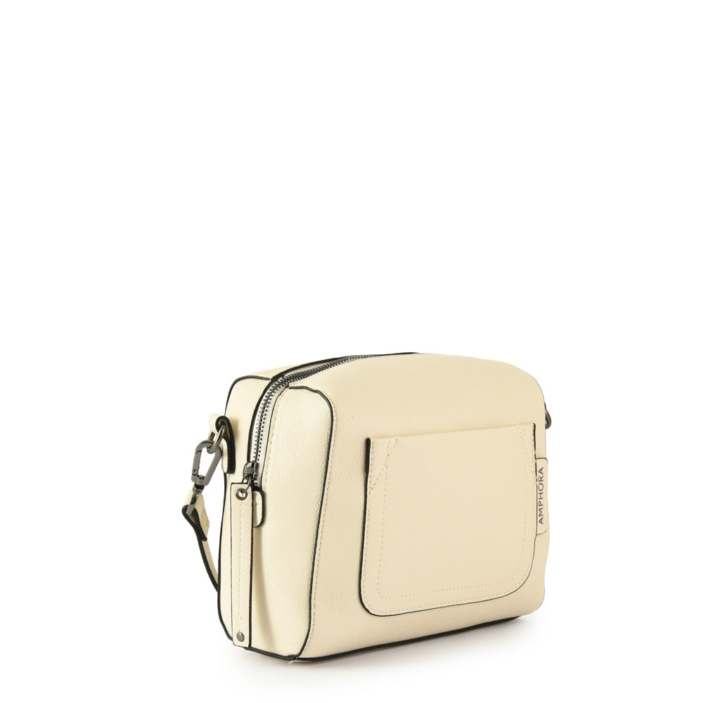 Cartera bandolera mediana isra blanco crudo