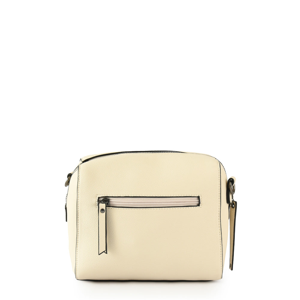 Cartera bandolera mediana isra blanco crudo