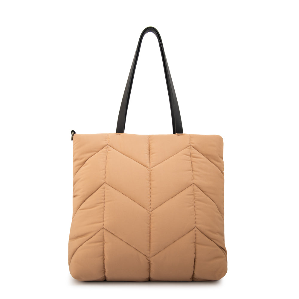 Cartera tote shopping novak grande beige oscuro