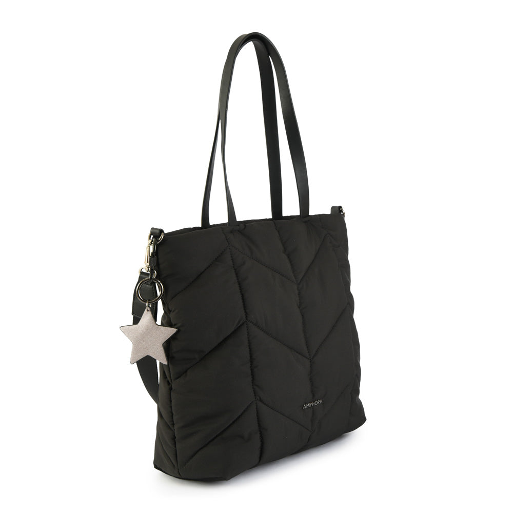 Cartera tote shopping novak grande negro