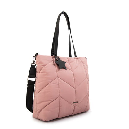 Cartera tote shopping novak grande rosa viejo