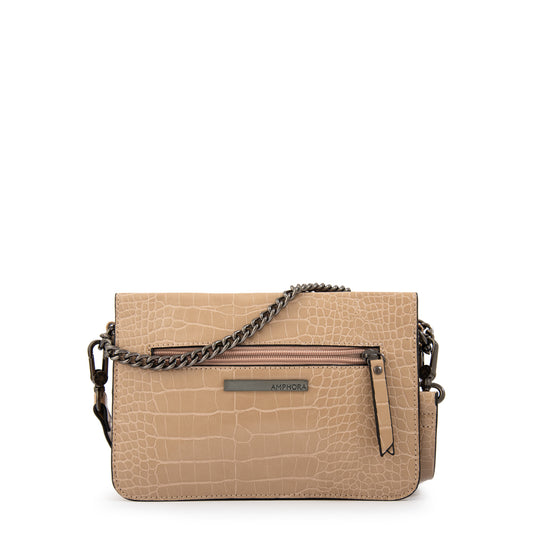 Cartera Bandolera anaya pequeña beige oscuro