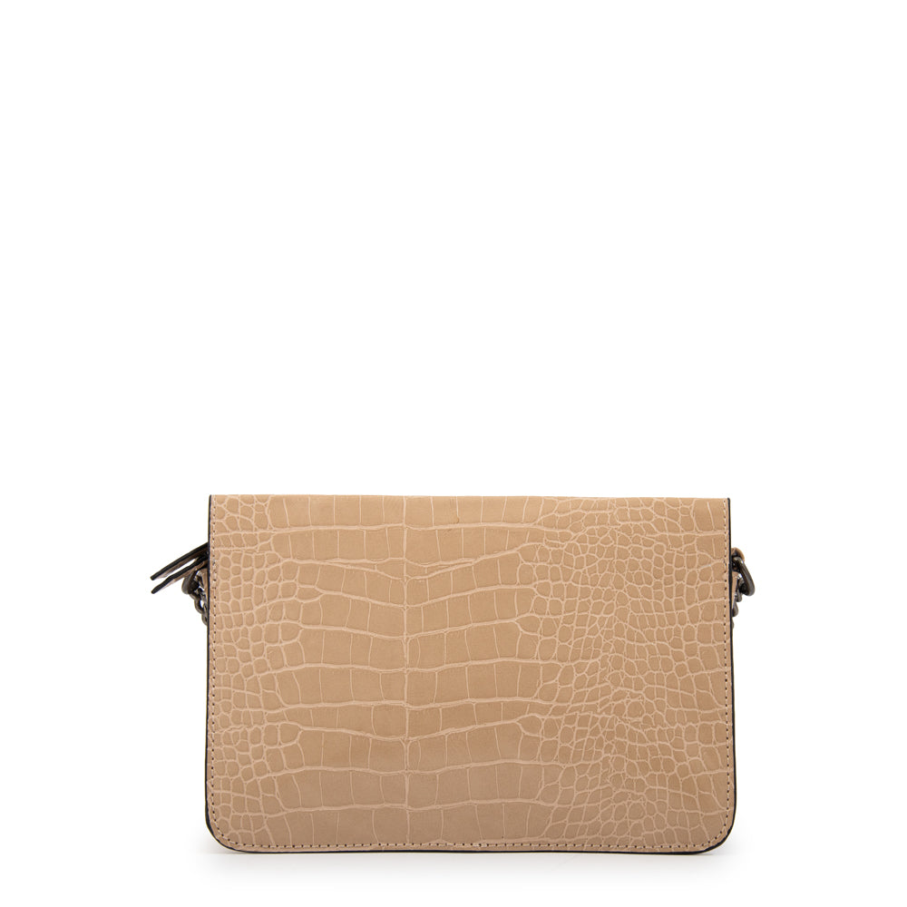Cartera bandolera anaya pequeña beige oscuro