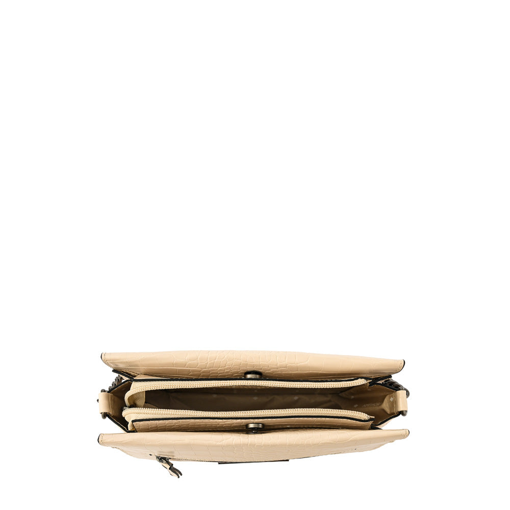Cartera bandolera anaya pequeña blanco crudo