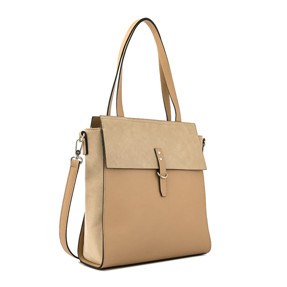 Cartera tote isidora grande beige