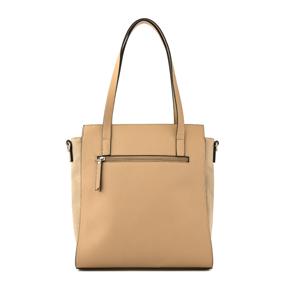 Cartera tote isidora grande beige