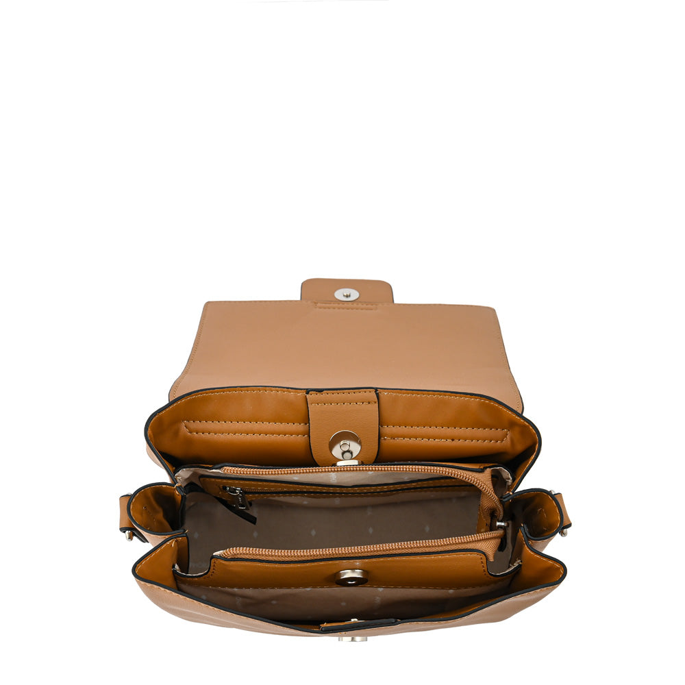 Cartera bandolera antonella mediana camel