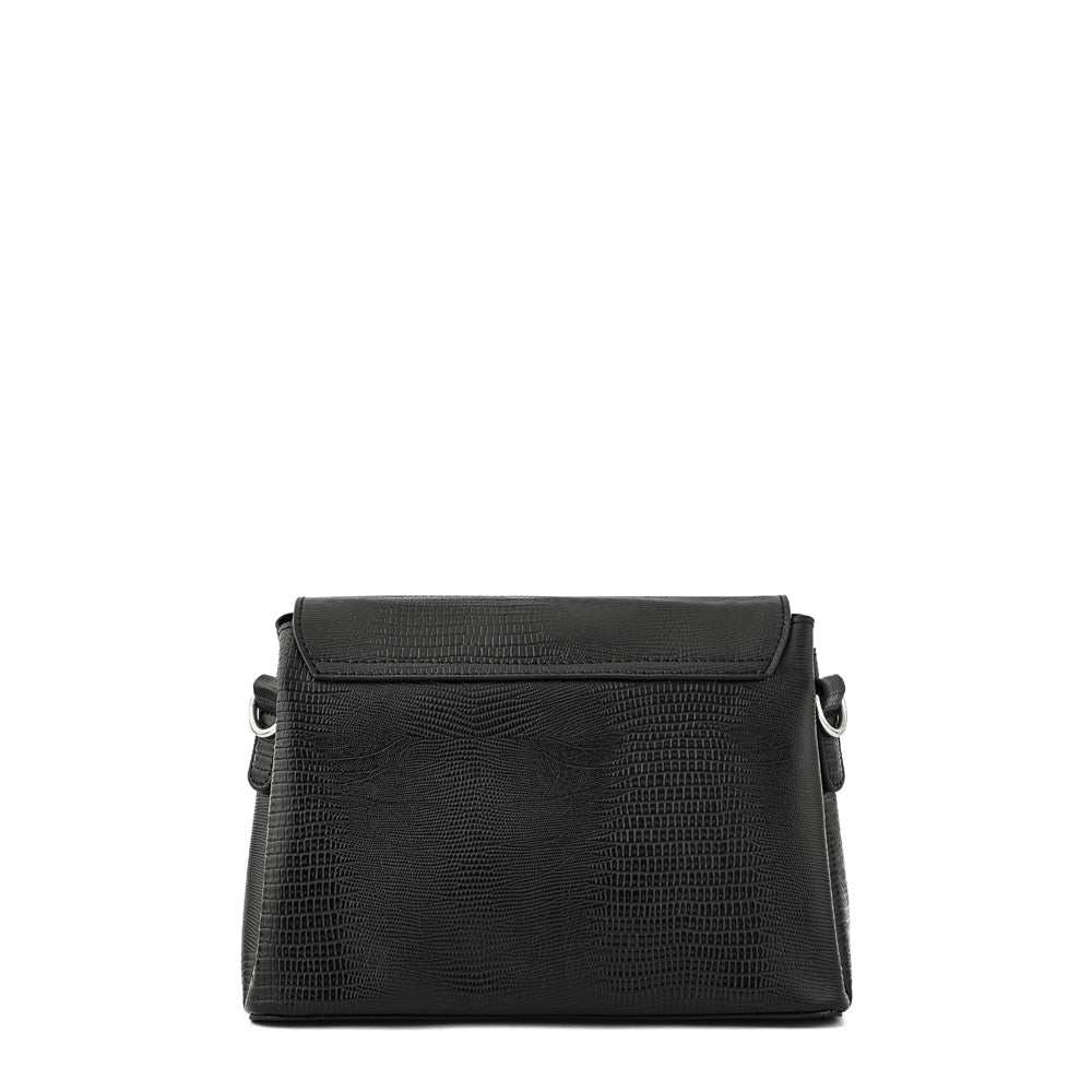 Cartera bandolera mediana antonella negro texturizado