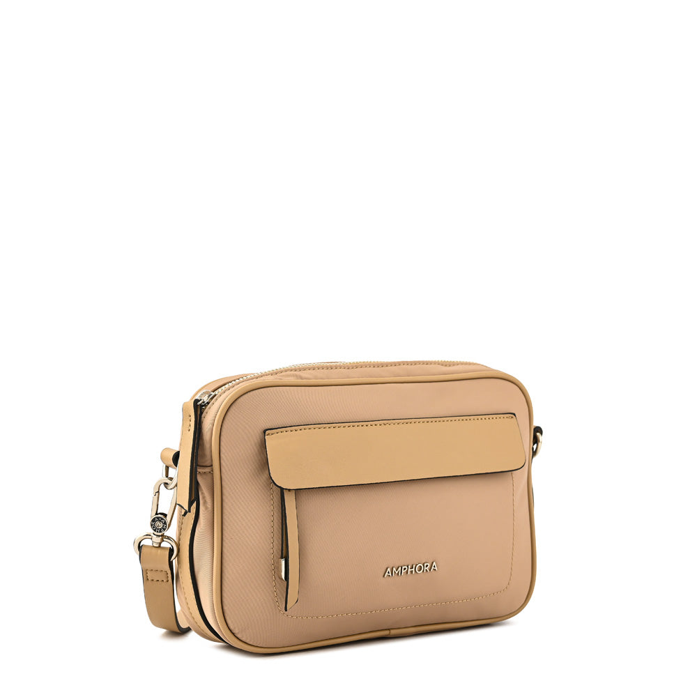 Cartera bandolera micaela mediana beige
