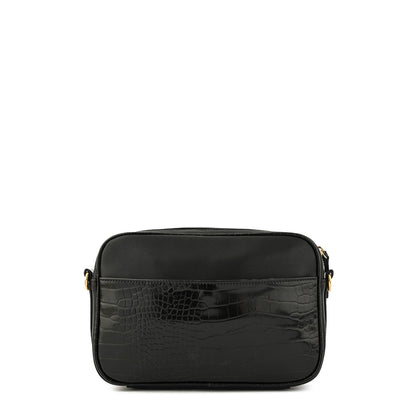 Cartera bandolera mediana micaela negro texturizado