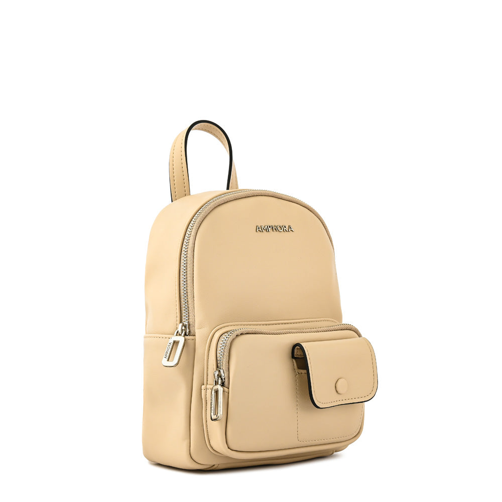 Mochila maia pequeña blanco crudo