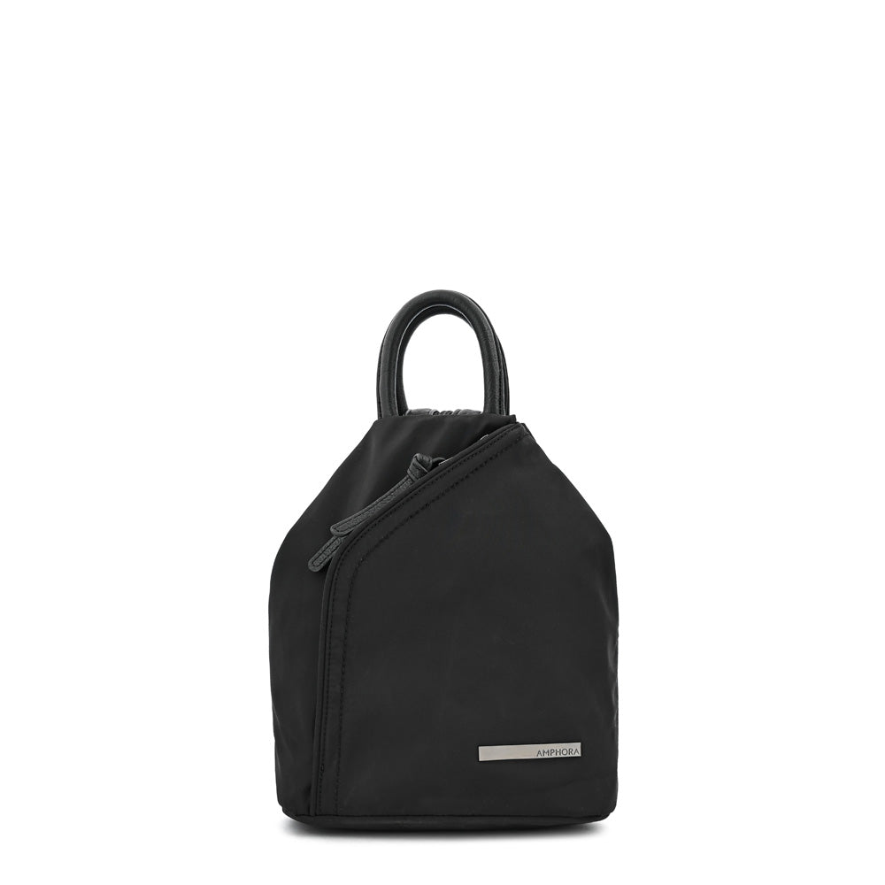 Mini Mochila yomy negro texturizado