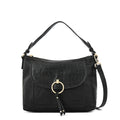 Cartera corte oval rustique mediana negro especial
