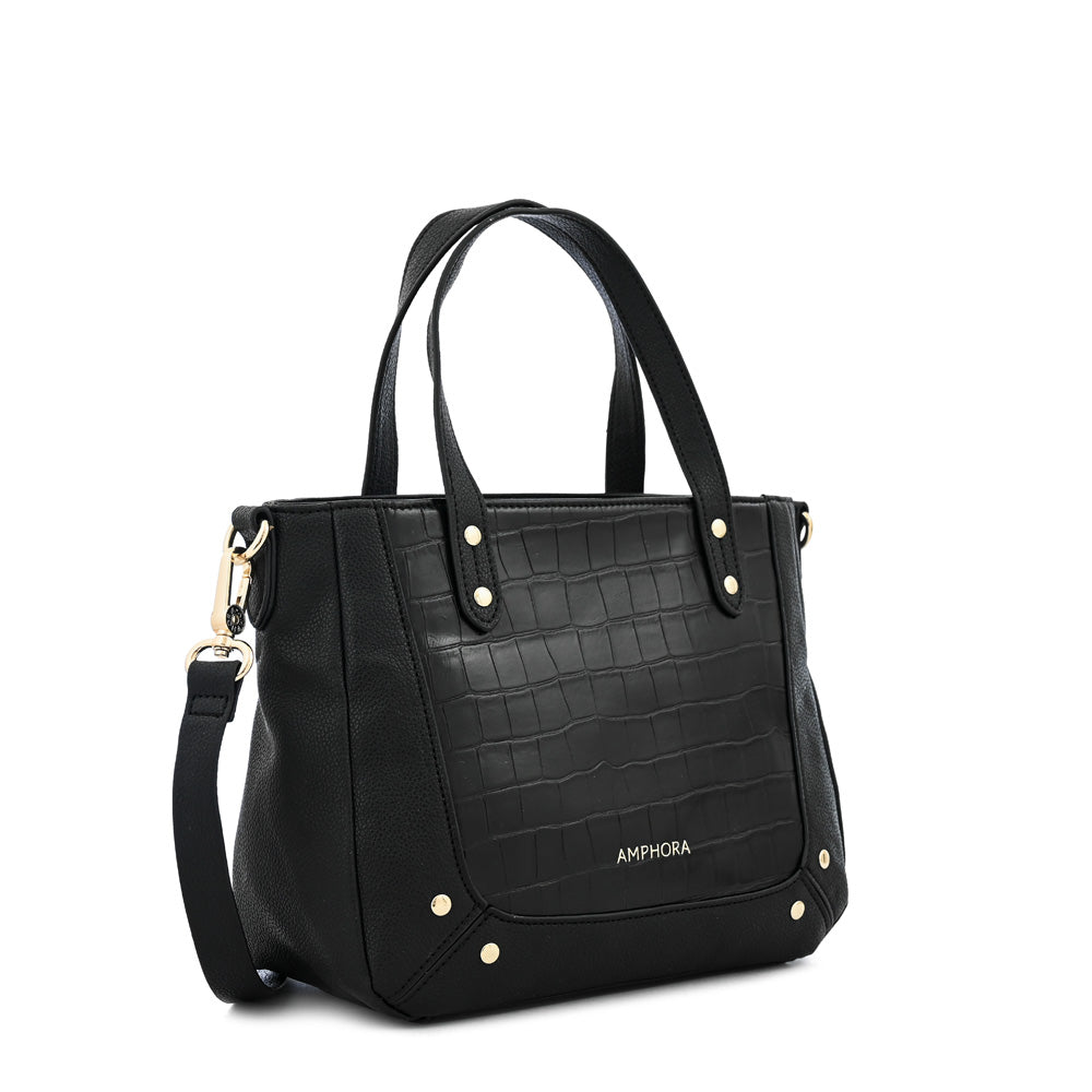Cartera tote marty mediana negro especial