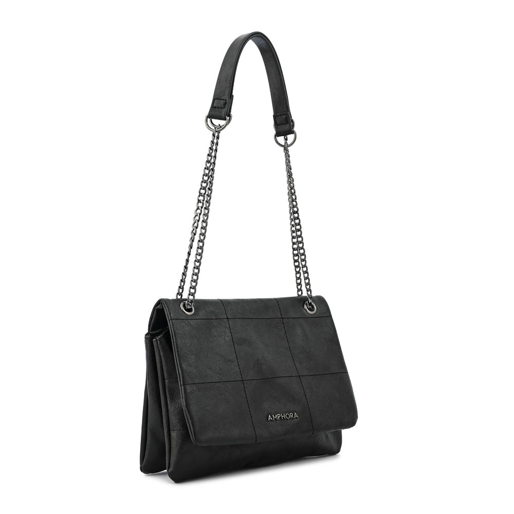 Cartera bandolera romina mediana negro