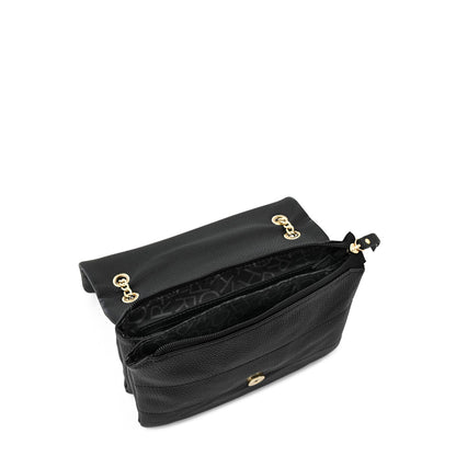 Cartera bandolera mediana romina negro texturizado