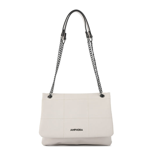 Cartera bandolera mediana romina blanco crudo