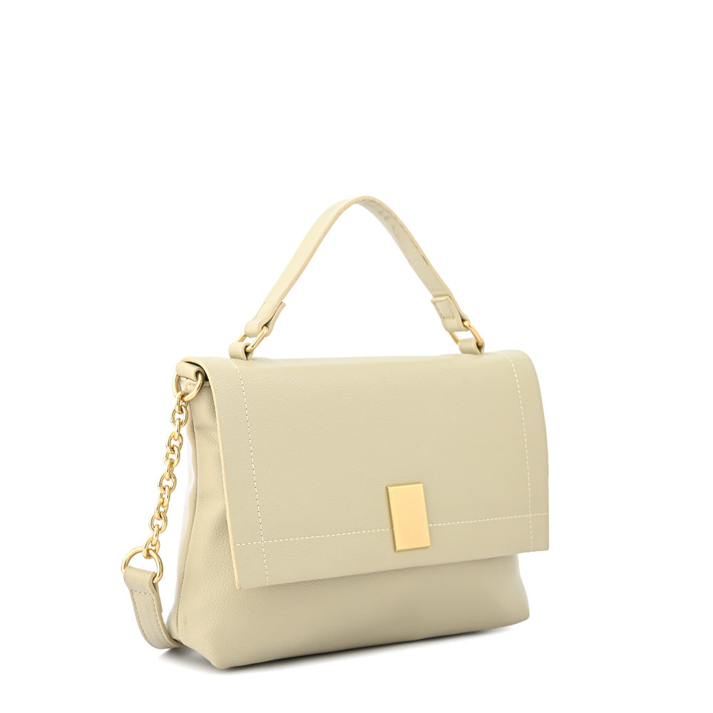 Cartera bandolera thais mediana blanco crudo