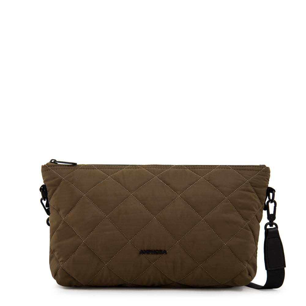Cartera bandolera panama mediana verde oliva
