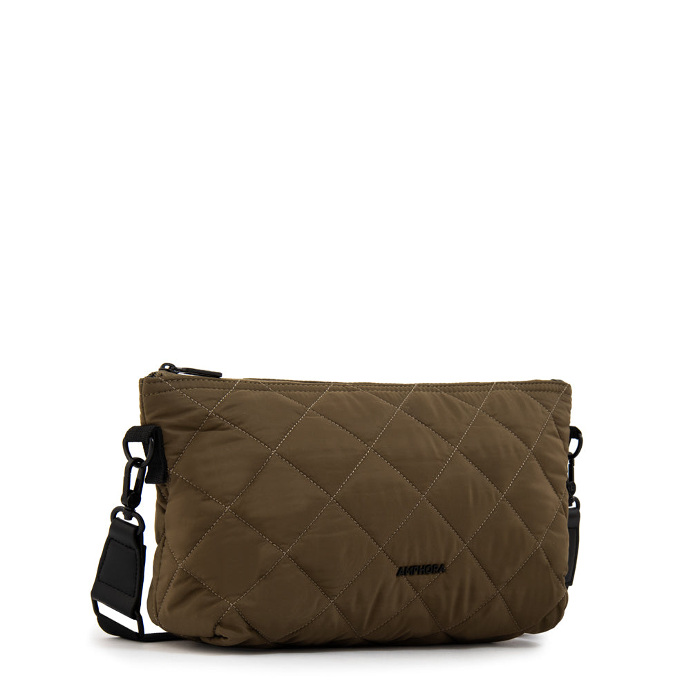 Cartera bandolera panama mediana verde oliva