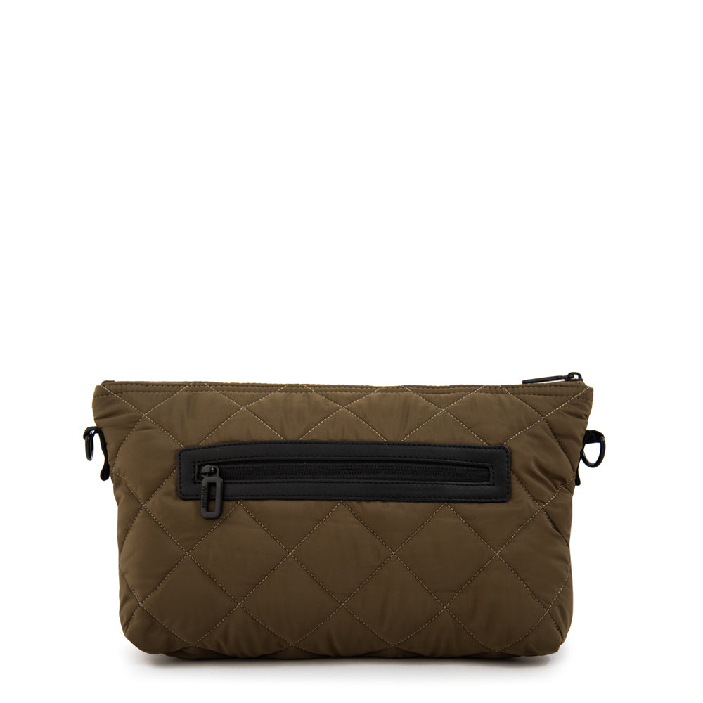 Cartera bandolera panama mediana verde oliva