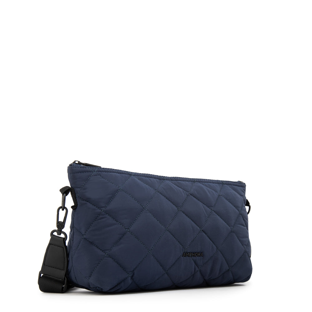 Cartera bandolera panama mediana azul oscuro