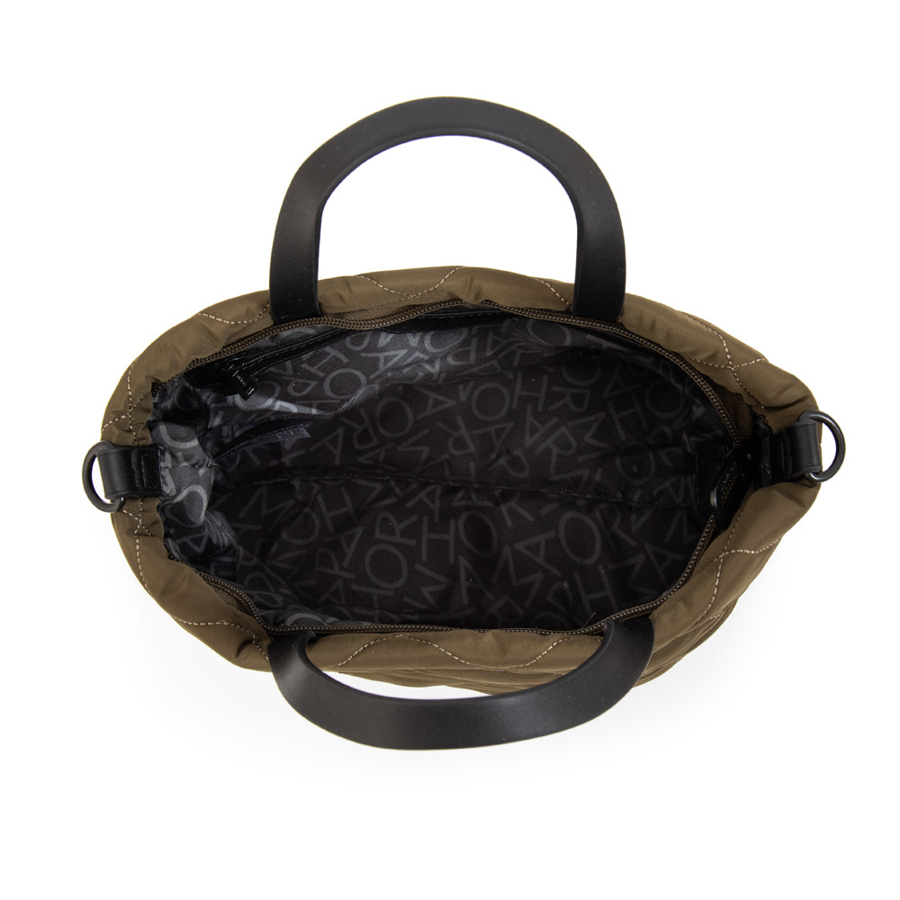 Cartera tote panama mediana verde oliva