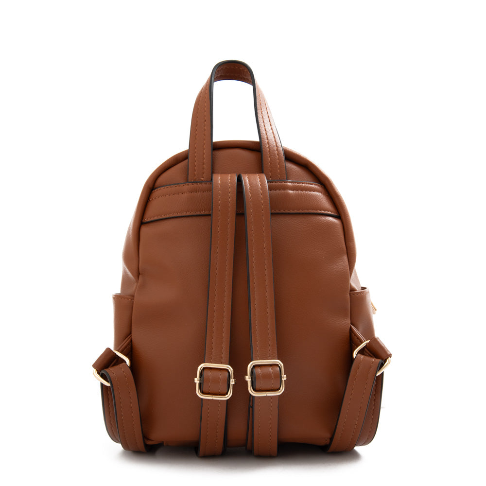 Mochila con tapa osaka pequeña café