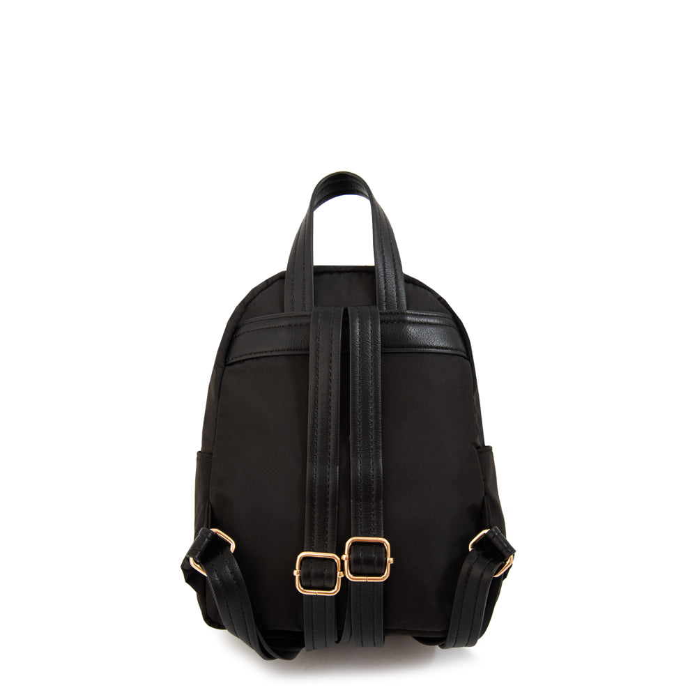 Mochila con tapa osaka pequeña negro especial