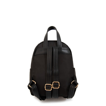 Mochila con tapa osaka pequeña negro especial