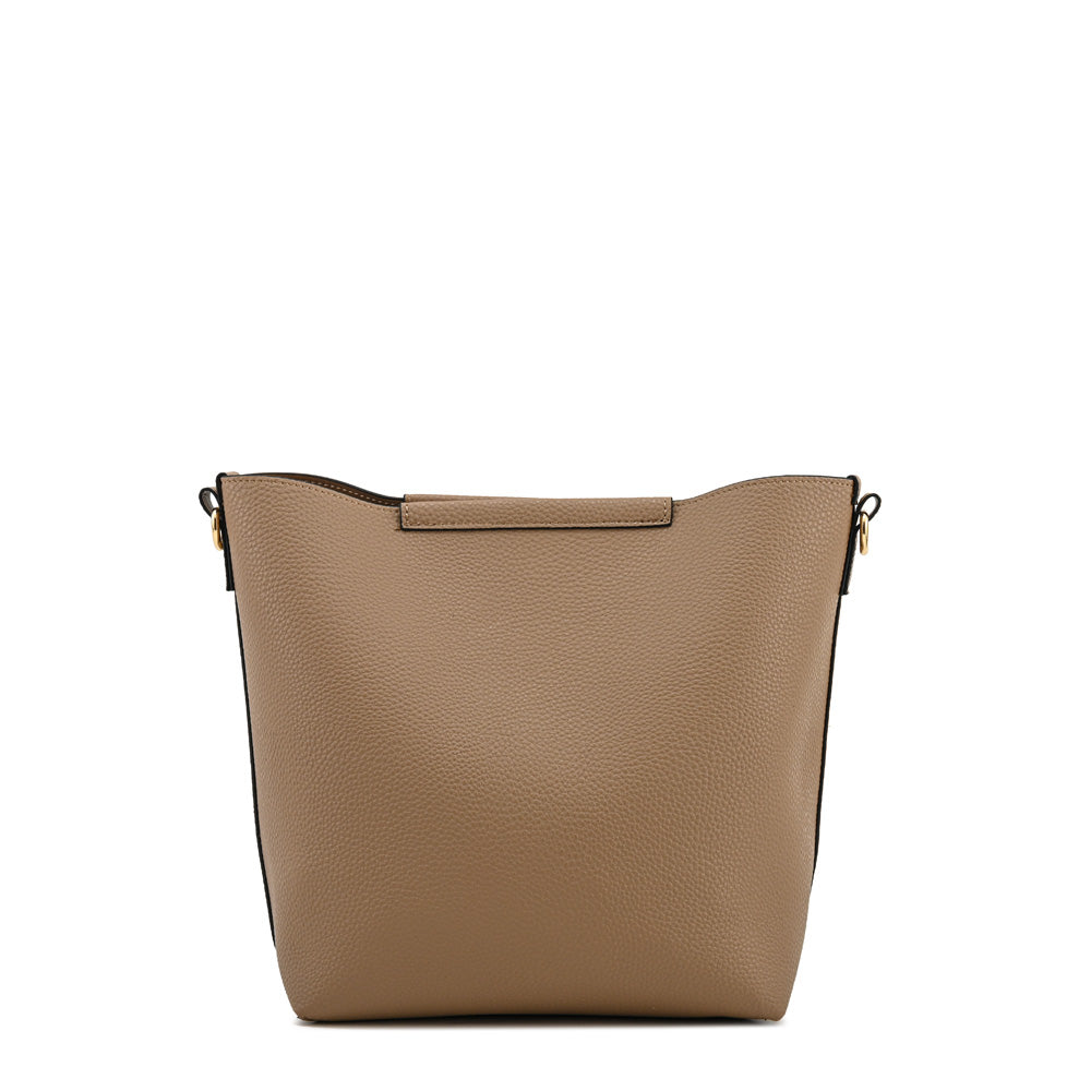 Cartera bandolera naty mediana taupe
