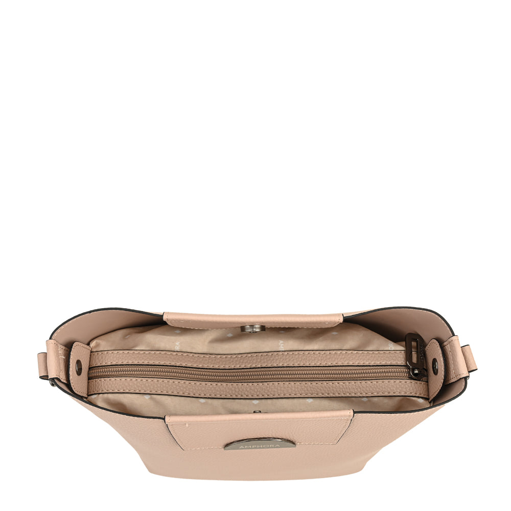 Cartera bandolera naty mediana rosa viejo