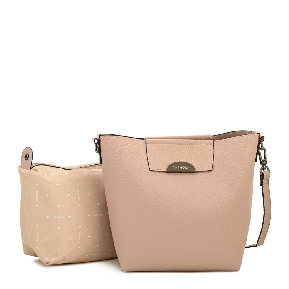 Cartera bandolera naty mediana rosa viejo