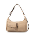 Cartera corte oval solene mediana beige