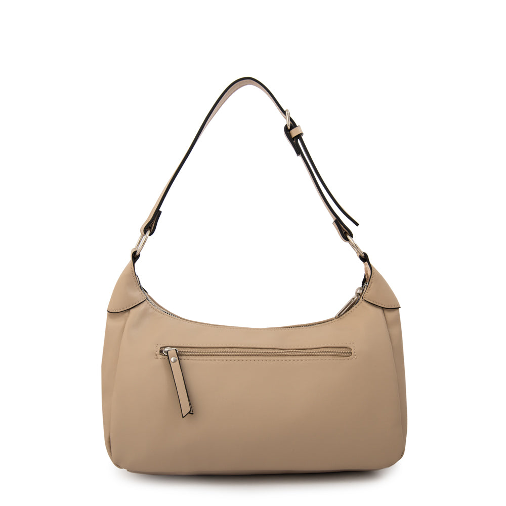 Cartera Corte Oval mediana solene beige