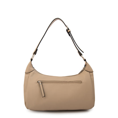 Cartera Corte Oval mediana solene beige