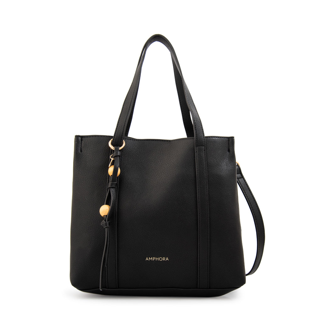 Cartera tote tres divisiones valeria pequeña negro