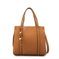 Cartera tote tres divisiones valeria pequeña camel