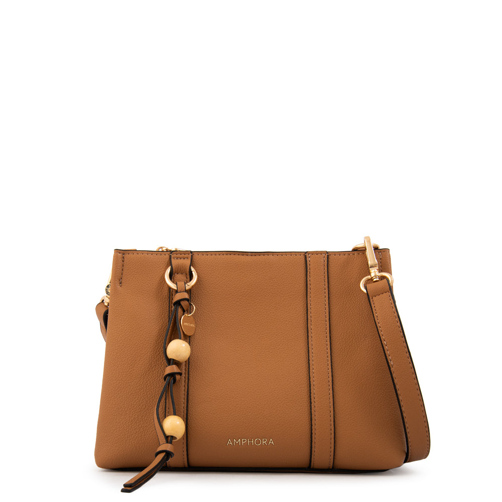 Cartera bandolera valeria pequeña camel