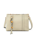 Cartera bandolera valeria pequeña blanco crudo