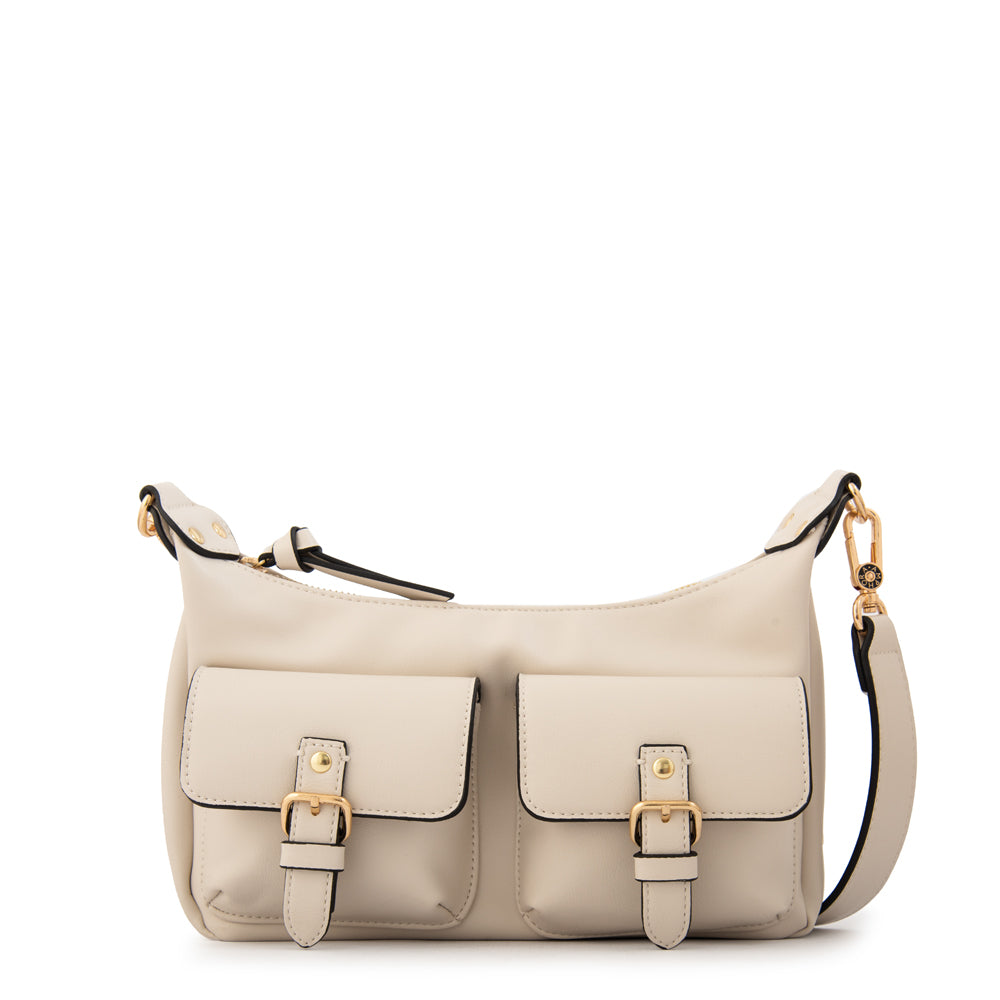 Cartera Bandolera joely mediana blanco crudo