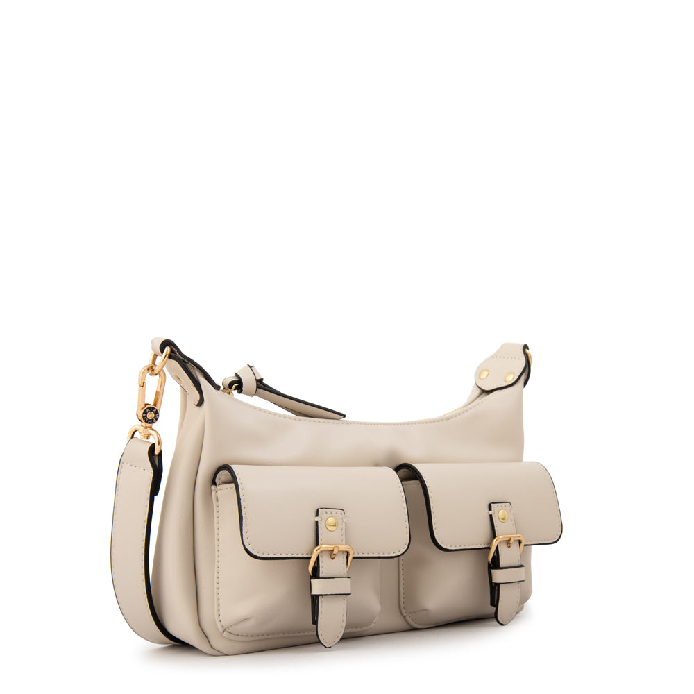 Cartera bandolera joely mediana blanco crudo